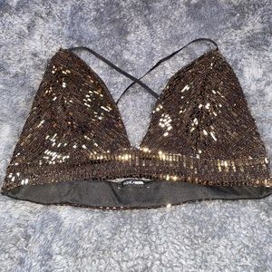 Gold Sequin bralette